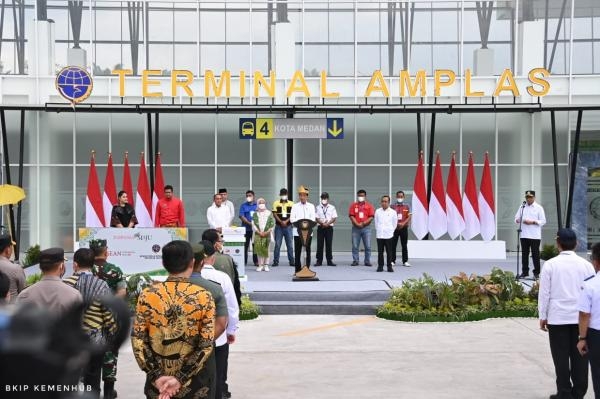  Peresmian Terminal Amplas dan Tanjung Pinggir, Edy Rahmayadi Dukung Penuh Keinginan Joko Widodo Ubah Citra Terminal Banyak Preman